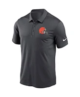 Nike Men's Charcoal Cleveland Browns Fan Gear Franchise Heat-Sealed Graphic Team Polo