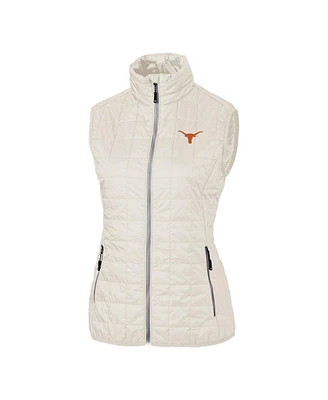 Cutter & Buck Women's White Texas Longhorns Rainier PrimaLoft Eco Full-Zip Vest