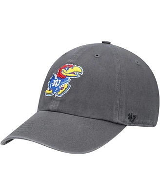 '47 Brand Men's Charcoal Kansas Jayhawks Vintage Clean Up Adjustable Hat