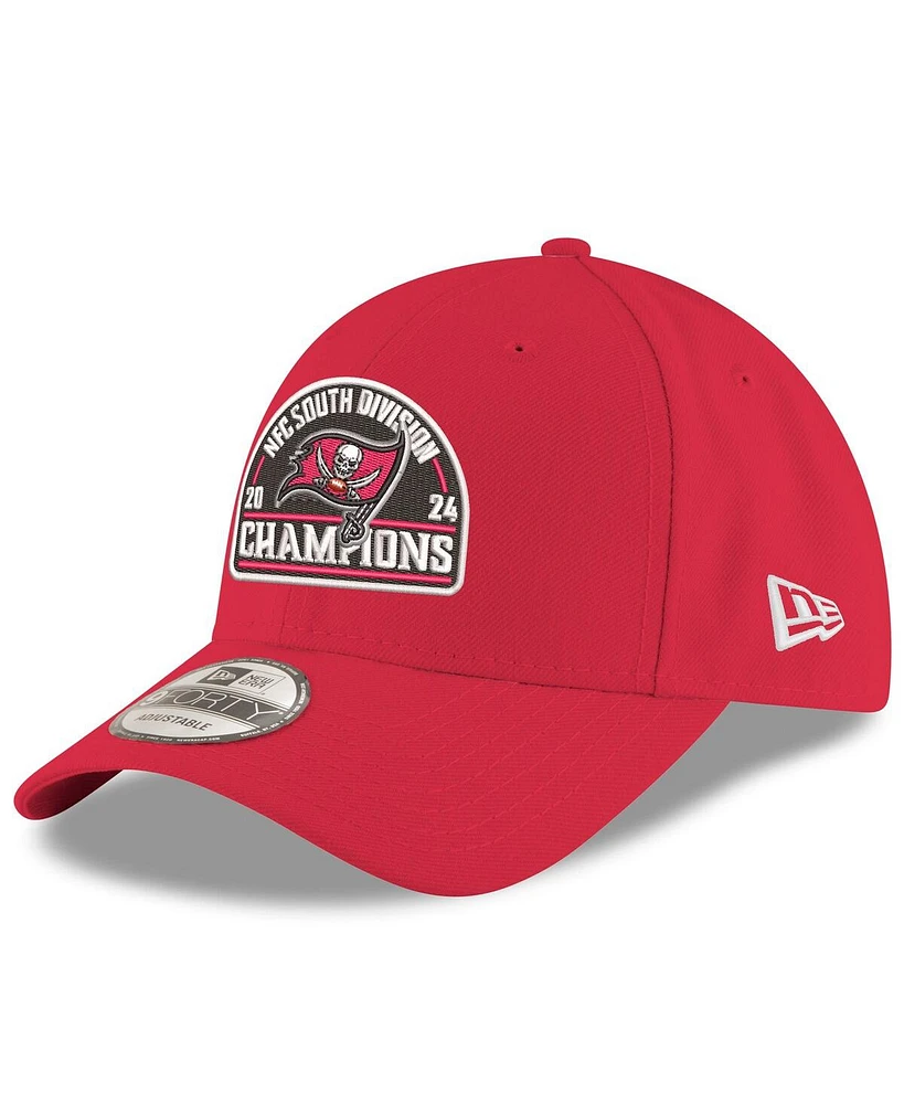 New Era Men's Red Tampa Bay Buccaneers 2024 Nfc South Division Champions 9FORTY Adjustable Hat