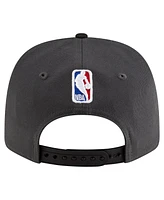 New Era Men's Black/Charcoal Golden State Warriors Statement Edition Jersey Hook 9SEVENTY Stretch-Snap Hat