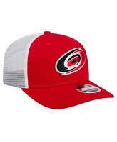 New Era Men's Red/White Carolina Hurricanes Core Trucker 9SEVENTY Stretch-Snap Hat