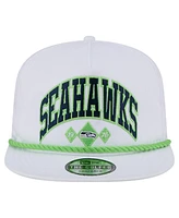 New Era Men's White Seattle Seahawks Diamond Golfer Snapback Hat