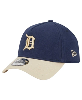 New Era Men's Navy Detroit Tigers Moleskin A-Frame 9FORTY Adjustable Hat