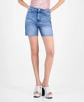 Guess Women's 80s Pedal High-Rise Denim Shorts