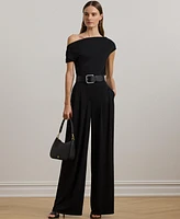Lauren Ralph Women's Jersey Asymmetrical Off-the-Shoulder Top