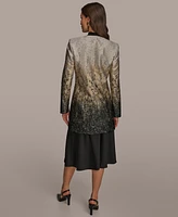 Donna Karan New York Metallic Ombre Open-Front Topper Jacket