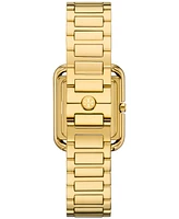 Tory Burch Women's The Kira Square Gold-Tone Stainless Steel Bracelet Watch 24mm