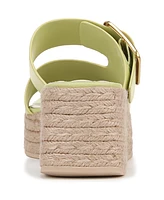 Franco Sarto Women's Taziana Open Square Toe Espadrille Slide Platform Sandals