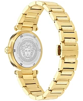 Versace Women's Swiss Greek Gold Ion Plated Bracelet Watch 35mm