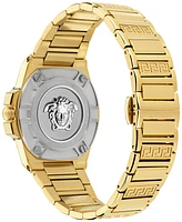 Versace Women's Swiss Greca Reaction Gold Ion Plated Bracelet Watch 38mm