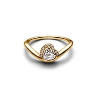 Pandora 14K Gold Plated Wavy Heart Ring