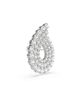 Swarovski Matrix Rhodium Plated White Brooch