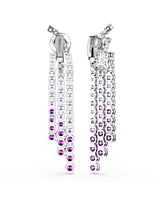 Swarovski Matrix Rhodium Plated Clip Earrings