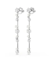 Swarovski Constella Rhodium Plated Drop Earrings