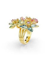 Swarovski Idyllia Gold-Tone Plated Flower Ring