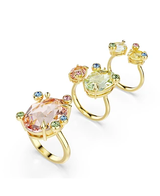 Swarovski Gold-Tone Plated Gema Ring Sets