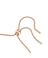 Swarovski Matrix Round Cut White Rose Gold-Tone Plated Tennis Bracelet