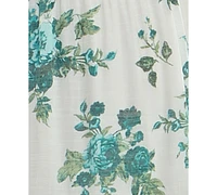 Trixxi Juniors' Floral-Print Tiered Midi Dress