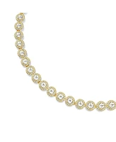 Swarovski Una Angelic Round Cut White Gold-Tone Plated Tennis Necklace