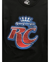 Yoo-hoo Men's Rc Cola Classic Logo Black Graphic Tee-Small