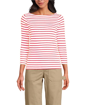 Lands' End Women's Mariner Jersey Boatneck Top