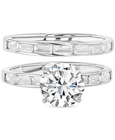 Mixed Cubic Zirconia Bridal Set (5-1/10 ct. t.w.) Sterling Silver