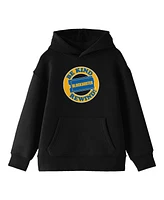 Blockbuster Boys Be Kind, Rewind Circular Logo Youth Black Hoodie-l