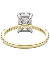 Charles & Colvard Moissanite Classic Basket Solitaire Engagement Ring (3 ct. t.w.) in Two-Tone 14k Gold