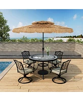 Ft. Outdoor Double Top Hawaiian Style Thatch Umbrella