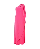 Quiz Women's One Shoulder Frill Detail Crepe Maxi Dress