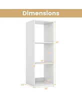 Cube Bookshelf with Back Guardrail for Living Room Bedroom