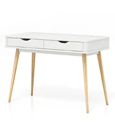 Computer Desk with 2 Drawers for Small Spaces, Compact and Organized Workspace Solution