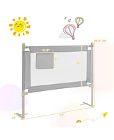 Toddler Bedrail with Side Pocket and 24 Adjustable Heights