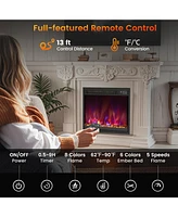 Electric Fireplace Insert with Remote Control for Convenient and Efficient Heating Solution