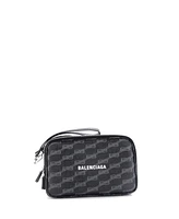 Pre-Owned Balenciaga Signature Clutch Bag Bb Monogram Coated Canvas