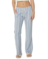 Roxy Juniors' Oceanside Striped Wide-Leg Beach Pants