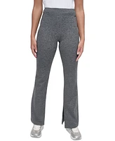 Dkny Sport Women's Space-Dyed Flared-Leg Vent-Hem Pants