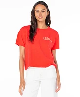 Roxy Juniors' Cotton Hibiscus Lover Crewneck Tee