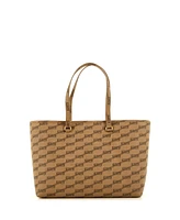 Pre-Owned Balenciaga Signature East-West Shopper Tote Bb Monogram Coated Canvas