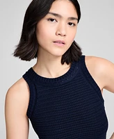 And Now This Women's Cotton Cropped Sweater Tank Top, Regular & Petites, Exclusively at Macy's