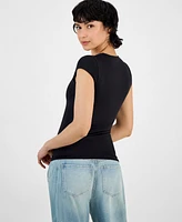 And Now This Women's Square Neck Cap Sleeve Top, Exclusively at Macy's
