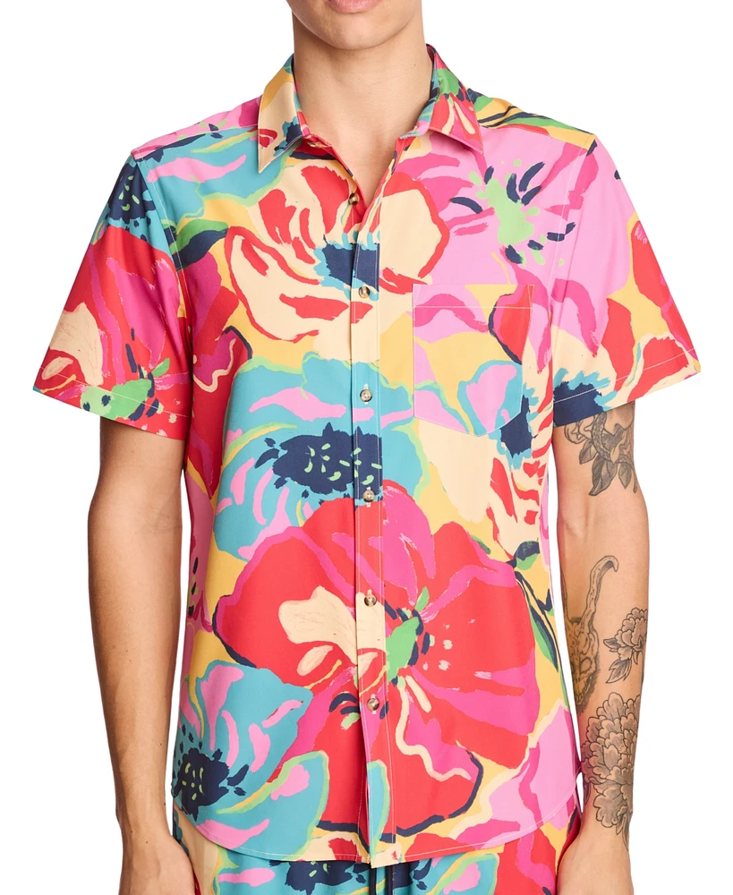 Paisley & Gray Men's Gilby Floral Swim Shirt