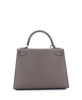 Pre-Owned HERMES Kelly Handbag Epsom with Palladium Hardware