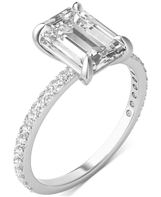 Charles & Colvard Moissanite Classic Basket Solitaire Engagement Ring (3 ct. t.w.) in 14k White Gold