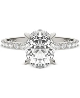Charles & Colvard Moissanite Classic Basket Solitaire Engagement Ring (2-1/2 ct. t.w.) in 14k White Gold