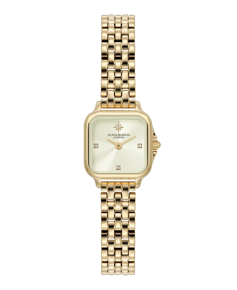 Olivia Burton Women's Grosvenor Mini Gold Tone Bracelet Watch, 20mm