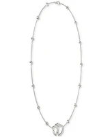 Charles & Colvard Moissanite Linked Hearts Pendant Necklace (3/8 ct. t.w.) in Sterling Silver, 18"