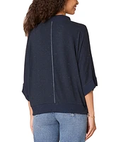 Democracy Women's Mock-Neck Dolman-Sleeve Knit Top