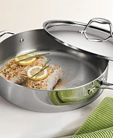 Tramontina Tri-Ply Clad Stainless Steel 6-Qt. Covered Deep Saute Pan